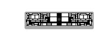 Рамка под номерной знак карбон (светлый)AVS RN-05 -