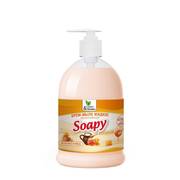 Крем-мыло жидкое "Soapy" молоко и мёд увлажняющее с дозатором 500 мл. Clean&Green CG8098